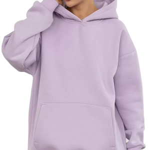 Sudadera informal de gran tamaño para mujer sólida con bolsillos, jersey de manga larga, forro polar con capucha, transpirable más suave para Otoño e Invierno - Product Image 3