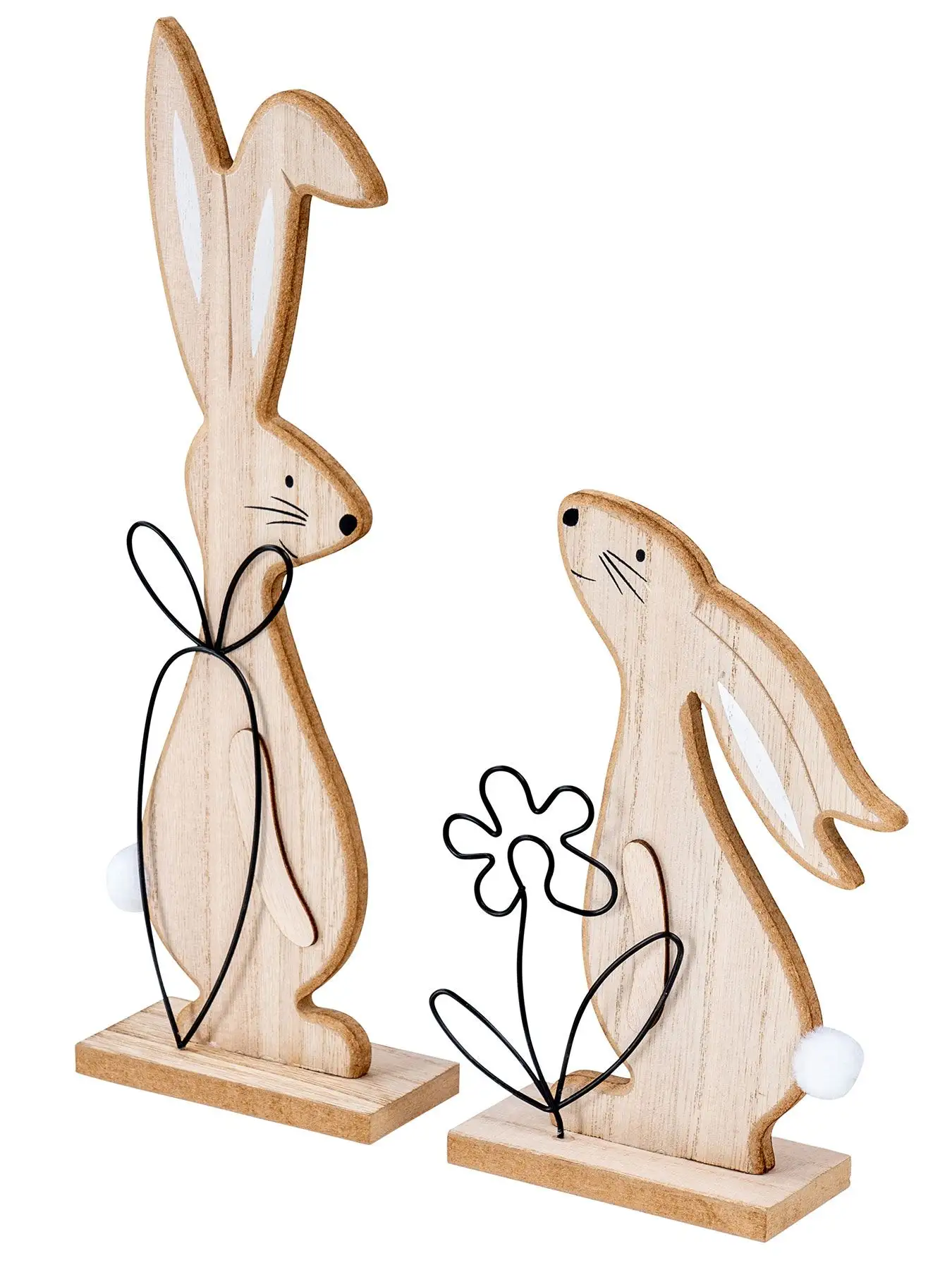Nueva decoración de conejo de huevo de madera para conejitos de Pascua y Navidad con colores y tamaños personalizados a precios de mayorista