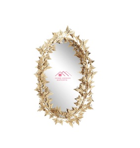 Design Resin Material Gold Makeup Mirror Decoration Hanging Mirror French Carved <b>Retro</b> Gold Foil Hollow - Product Image 2