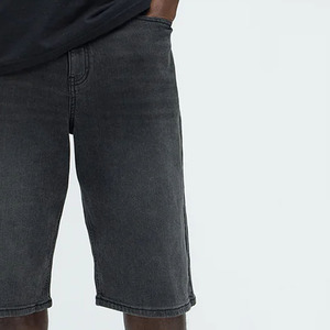 Custom Vintage Washed Solid Men Jean Shorts Casual Hasta la rodilla Baggy Denim Shorts Custom Jorts para hombres Pantalones cortos de mezclilla para hombres 2025 - Product Image 6