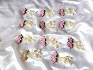 เข็มกลัดดอกบัวทำมือ เครื่องประดับสำหรับผู้หญิง ใช้เป็นเข็มกลัดนิรภัย ของชำร่วยงานแต่งงานและงานหมั้น ของขวัญงานเลี้ยงสังสรรค์ ของขวัญงานแต่งงานแบบบาราตี - Product Image 3