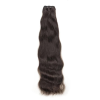 Cheveux vierges indiens de qualité supérieure, double trame machine, double tirage, lisses, teinture noire, en vrac 100g, export toutes couleurs
