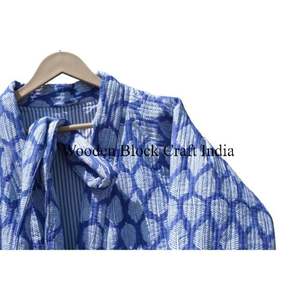 Chaqueta Acolchada Vintage de Algodón Indio Hecha a Mano para Mujer, Elegante, Reversible, con Estampado Floral, Otoño Invierno, Ecológica - Product Image 3