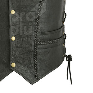 Chaleco de Cuero Casual para Hombre, Transpirable, Ecológico, de Secado Rápido, Estilo Motero Moderno, Ajuste Cómodo para Viajes, Uso Diario - Product Image 6