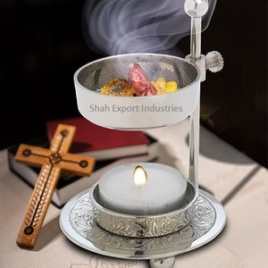 Pure Brass Metal Incense Resin Charcoal Burner Stand With Adjustable Bowl Aroma Gold Incense <b>Lamp</b> for Home Decor - Product Image 6