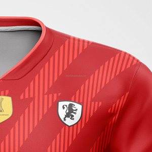 Venta caliente de alta calidad de fútbol Jersey rojo y amarillo - Product Image 6