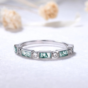 แหวนประดับเพชรแท้สีทองแท้ดีไซน์ใหม่หรูหรามอสพร้อมแหวนเพชรแท้แหวนเพชรธรรมชาติ - Product Image 3