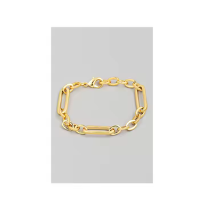 Exquisita pulsera de cadena de latón de moda Pulsera de latón unisex Producto exigente personalizado Pulsera de latón - Product Image 6