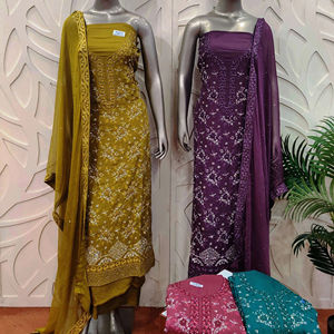 Designer moderne non cousu brodé à la main indien Fashion-Forward Salwar Kameez Beautiful Party Wear Suits - Product Image 1