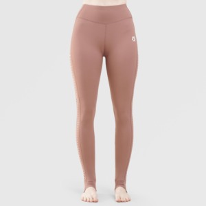 Leggings de sport taille haute coupe ajustée rose tie-dye avec logo personnalisé en nylon/spandex respirant taille XXS pour fitness et yoga - Product Image 3