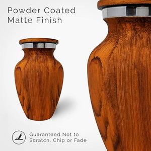 Modern Wholesale <b>Wood</b> Finish Keepsake Cremation Urn Mini Memorial Urn for Human Ashes Small Elegant Decorative Funeral Urns - Product Image 4