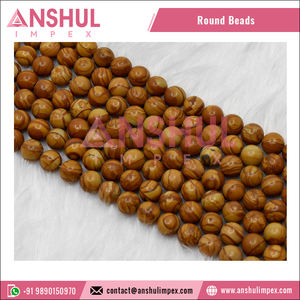 Prix attractif Perles en jaspe naturel de 8 mm en vrac sur brin personnalisé en pouces pour les acheteurs en gros Anshul Impex pour la fabrication de bijoux - Product Image 4