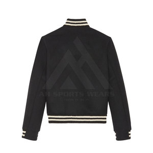 Chaquetas universitarias de manga larga alta para hombre, ropa de calle bordada para exteriores, estilo Hip Hop, chaquetas de invierno con letras, venta al por mayor - Product Image 2