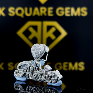 Colgante de diamante de laboratorio de Hip Hop de inspiración urbana Plata de ley 925 con encanto de declaración elegante de claridad VVS - Product Image 5