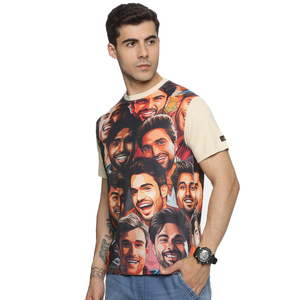 เสื้อยืดผ้าฝ้าย100% ระบายอากาศได้ดีแห้งเร็วพร้อมลายพิมพ์สีพื้นไม่เหมือนใครโดยตรงจากปากีสถาน - Product Image 3