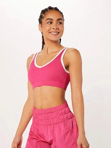 Sujetador deportivo de diseño personalizado para mujer, ropa de entrenamiento de gimnasio de Color sólido, Sujetador deportivo para mujer - Product Image 4