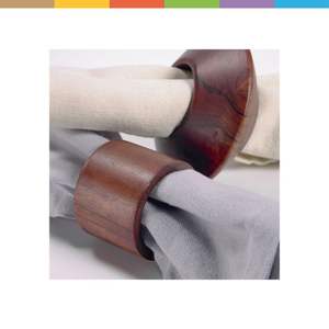 Modern Wooden <b>Napkin</b> Rings Simple and Sophisticated Look - Product Image 4