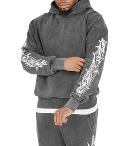 Conjunto Deportivo de Pantalones y Chaqueta Deportiva de Moda con Lavado Ácido para Hombre, Pantalones Deportivos con Bordado de Tendencia - Product Image 4