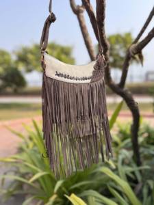 Bolso con flecos de piel de vaca para mujer, bolso de piel de ante, estilo occidental, multiusos, novedad - Product Image 2