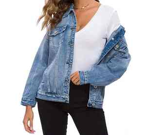 2024 Best Price OEM Women Custom Design Color Denim 100% Cotton <b>Jean</b> Jackets for Women from Pakistan Good Quality Direct factory - Product Image 3