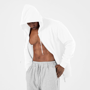 Sudadera con capucha y cremallera para hombre personalizada de OEM, ropa de calle con logotipo de impresión digital de tela transpirable con fabricación de etiqueta privada - Product Image 3