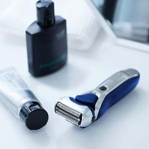 Rasoir électrique rechargeable humide/sec pour hommes, étanche IPX7, rasoir rotatif à double lame, utilisation sur le visage, mini rasoir sans fil de remplacement - Product Image 2