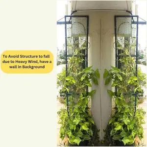 Invelligen Écran de confidentialité pour balcon en treillis de jardin avec poteaux et piquets de support pour plantes grimpantes - Product Image 3