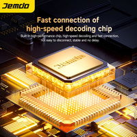 Control de Juego Inalámbrico Jemdo con Bluetooth para PC, con Motor de Vibración HD, Iluminación RGB, Botón Turbo y Teclas Programables