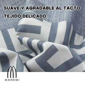 Juego de Funda Nórdica con Cierre y Funda de Almohada, 100% Poliéster Tejido, Diseño Geométrico Moderno, Suave y Transpirable para un Sueño Reparador en Casa - Product Image 6