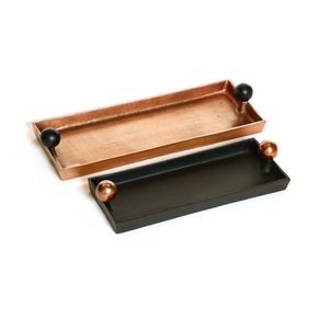 Plateau en aluminium de forme rectangulaire de qualité supérieure Design de luxe pour hôtel et mariage Collations et desserts Plateau de service Plateau - Product Image 1