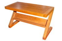 Table d'ordinateur portable rectangulaire TACASA en bois massif, style nordique moderne, durable, pour le bureau, la coiffure ou l'écriture, gain de place