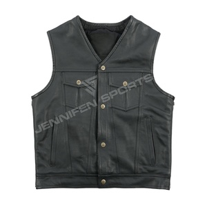 Gilet de moto en cuir style motard, qualité supérieure, style américain, sur mesure, nouveau modèle 2026, gilet personnalisé - Product Image 1