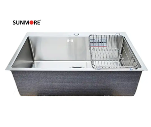 SUNMORE SM 7646 Grand évier de cuisine de luxe à bol unique en acier inoxydable fait à la main un trou pour les ventes d'usine de légumes Vietnam - Product Image 5