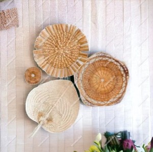 Paniers et assiettes murales Art Déco en bambou tressé multicolore, motif nature morte, vase mural suspendu, décorations pour la maison - Product Image 2