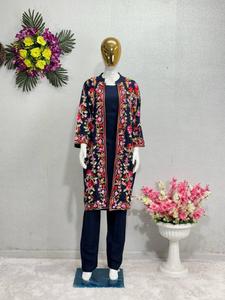 Printed Anarkali Set and Dupatta Set with Heavy Embroidery Work Trendy Womens Traditional Wear at Effective Price - Product Image 6