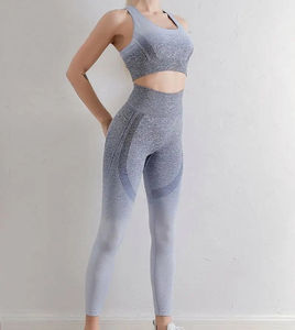 Best Quality Custom Color Logo Knitted <b>Plus</b> <b>Size</b> Waterproof <b>Belt</b> Solid Running Workout Sets for Women Gym & Yoga Wear - Product Image 2