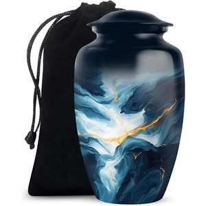 Urnas de cremación de metal pintadas ligeras para cenizas humanas en urnas de cenizas humanas de alta calidad para mujeres y hombres - Product Image 1