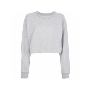 2025 superventas ropa de mujer transpirable Color sólido manga larga personalizado Crop Top sudaderas - Product Image 3