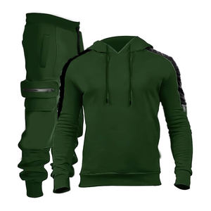 Conjunto Deportivo Informal con Capucha para Hombre, Talla Grande, Sudadera de Manga Larga, 100% Algodón, Ropa Deportiva para Correr, para Invierno - Product Image 2
