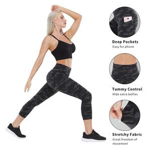 Collants de gymnastique de sport en coton Ultra-épais pour femmes ceinture large Leggings tricotés respirants travail Yoga Fitness Logo assorti Gym - Product Image 2