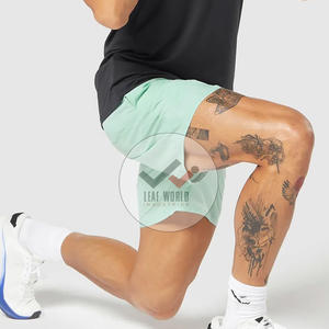 2025 hombres High Street Heavyweight Athletic silicona Logo deportes entrenamiento correr pantalones cortos logotipo personalizado poliéster Spandex tela - Product Image 6