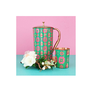 Cantidad a granel Nuevo diseño 100% Jarra impresa de cobre puro Diseño personalizado y tamaño Teteras y teteras Más vendidos - Product Image 2