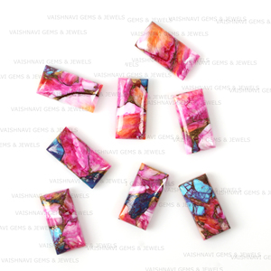 พลอยอัญมณีทรงสี่เหลี่ยมขนาด9X18มม. สีเทอร์ควอยซ์สีทองแดงดอกรักส้มอัญมณีทรงหลวมสำหรับทำเครื่องประดับผู้จำหน่ายงานฝีมือ - Product Image 1