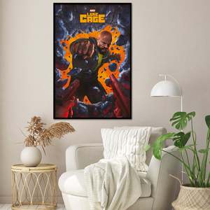 Póster en lienzo de Marvel's Luke Cage, diseño moderno con marco negro - Product Image 1