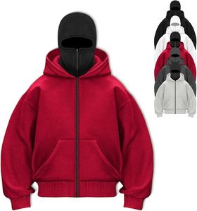 Sweat à capuche d'hiver pour homme 100% coton avec cagoule et double capuche pour un ajustement personnalisable par temps froid Sweat à capuche double capuche - Product Image 3