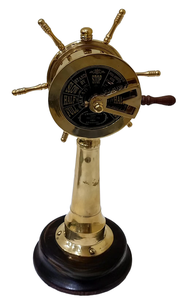 Telémetro náutico de madera y latón, accesorio decorativo hecho a mano, para venta al por mayor - Product Image 3