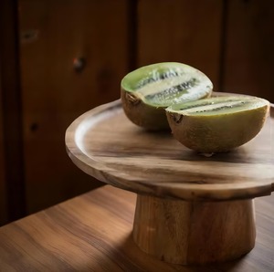 Exportateur indien Support à gâteau en bois polyvalent fait à la main pour décor de cuisine et centres de table rustiques d'Inde - Product Image 3