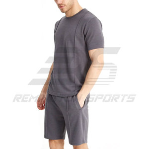 Professional Manufacture Custom Made Men T Shirt & Shorts Two Piece Casual Wear Men's <b>Twin</b> <b>Sets</b> for Sale - Product Image 5