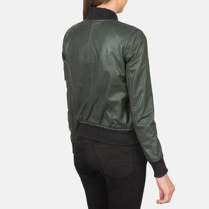 OEM Vente en gros Vêtements d'extérieur pour femmes Vestes de moto en cuir véritable | Streetwear pour femmes Veste de moto en cuir à col rabattu - Product Image 6