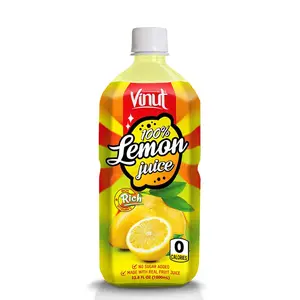 33.8 floz 100% boisson au jus de citron Vinut (enrichit la vitamine C, sans sucre ajouté, zéro calorie) à partir de jus de fruits véritables